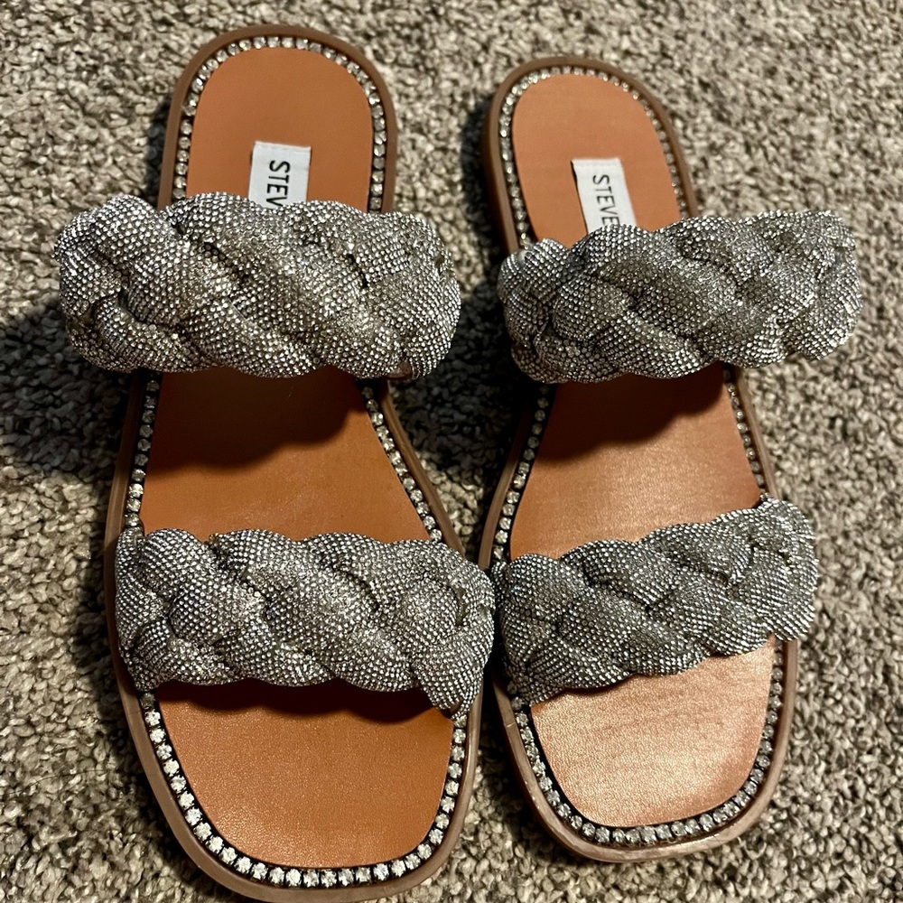 Brand new, never worn newbie Steve Madden bling sandals!